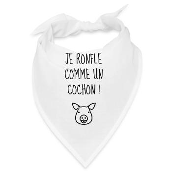 Schnarchen / Schnarcher / Schlaf / Schnarcherin - Bandana - Weiß - Vorne