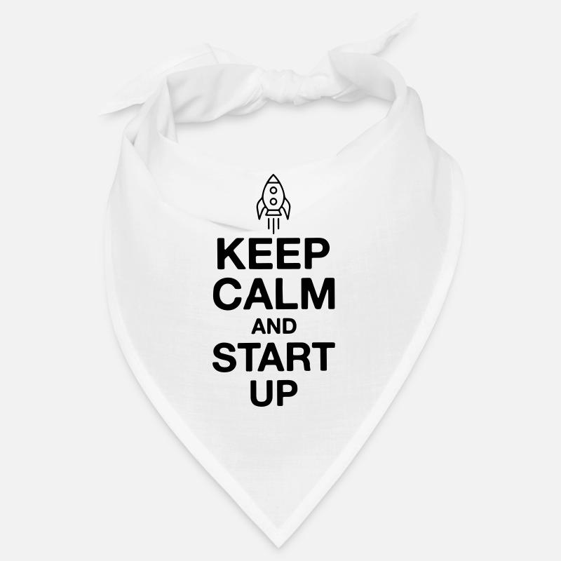 Bleib ruhig und starte | Startup-Raketenfundament Bandana