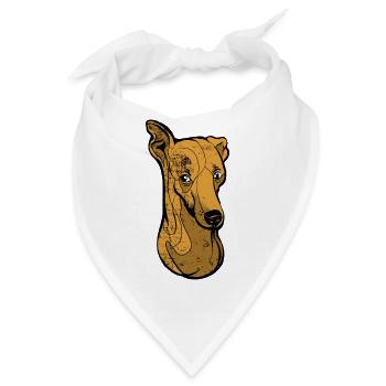 Whippet Greyhound - Bandana - Weiß - Vorne