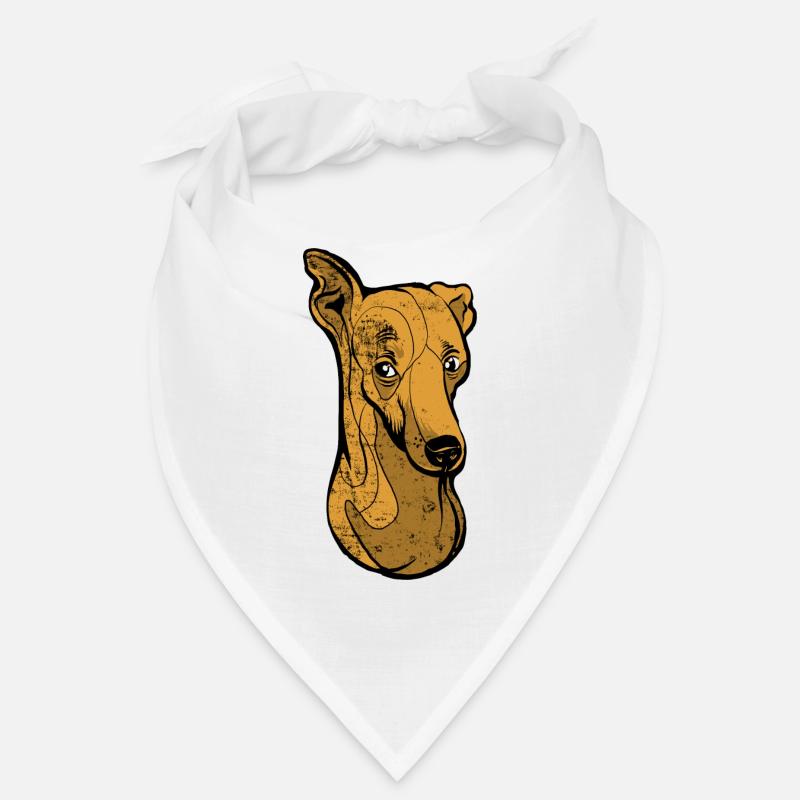 Lévrier Whippet - Bandana - blanc