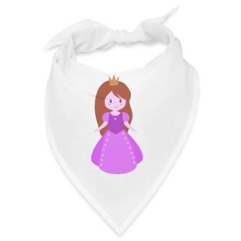 Prinzessin Mädchen Figur - Bandana - Weiß - Vorne