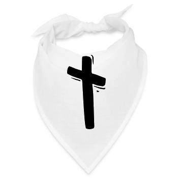 Jesus Kreuz Gott Kirche - Bandana - Weiß - Vorne