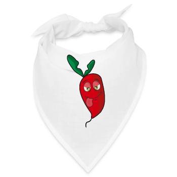 radish - radieschen - character - Cartoon - Bandana - Weiß - Vorne