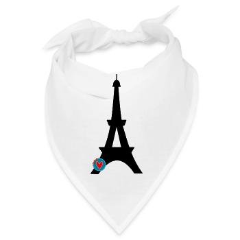 - PARIS. HAUPTSTADT. STADT. Frankreich. PARISER. PARIS - Bandana - Weiß - Vorne
