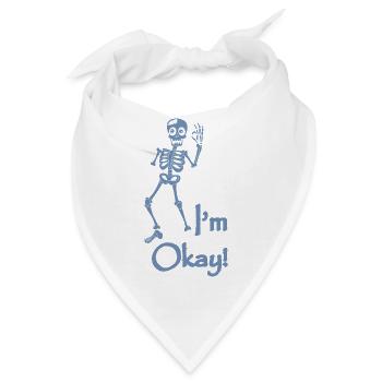 Skelett Kostüm Ich bin Okay - Bandana - Weiß - Vorne