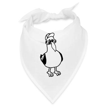 Möwe coole Sonnenbrille Mütze - Bandana - Weiß - Vorne