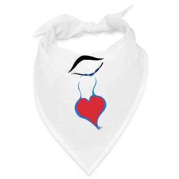 WEINEN SIE EINE LIEBE - Bandana - Weiß - Vorne