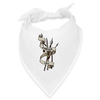 Halbgott Life Waffen - Bandana - Weiß - Vorne
