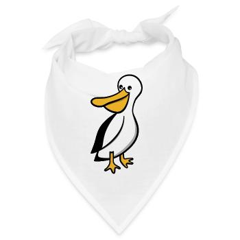 Pellie der Pelikan - Bandana - Weiß - Vorne