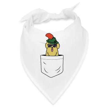 Hütehund aus der Tasche - Bandana - Weiß - Vorne