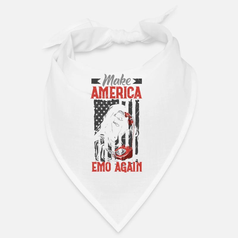 Emoticon Make America Emo Again Emocore Esthétique Bandana