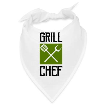 grill chef - Bandana - Weiß - Vorne