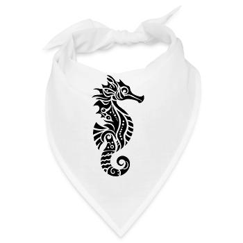 Stammes-Seepferdchen - Bandana - Weiß - Vorne