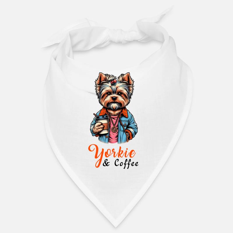 Café Yorkshire Terrier Bandana