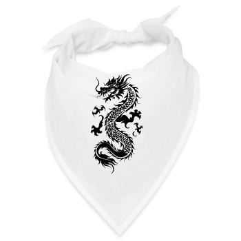 Chinesischer Drache - Bandana - Weiß - Vorne