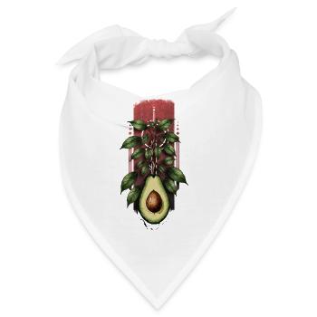Avocadosprossen: Baum, der aus einer Avocado hervorgeht - Bandana - Weiß - Vorne
