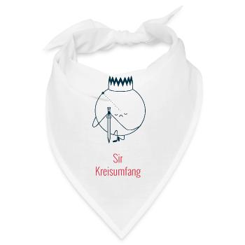 Sir Kreisumfang - Geometrie Humor - Bandana - Weiß - Vorne