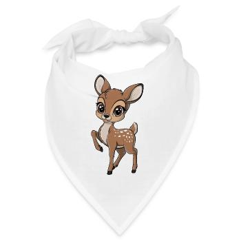 Süßes Rehkitz - Bandana - Weiß - Vorne
