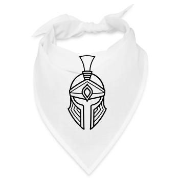 Spartanischer Helm - Bandana - Weiß - Vorne