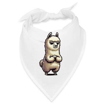 Alpaka lama Alpakabesitzer Alpakaliebhaber Lamas - Bandana - Weiß - Vorne