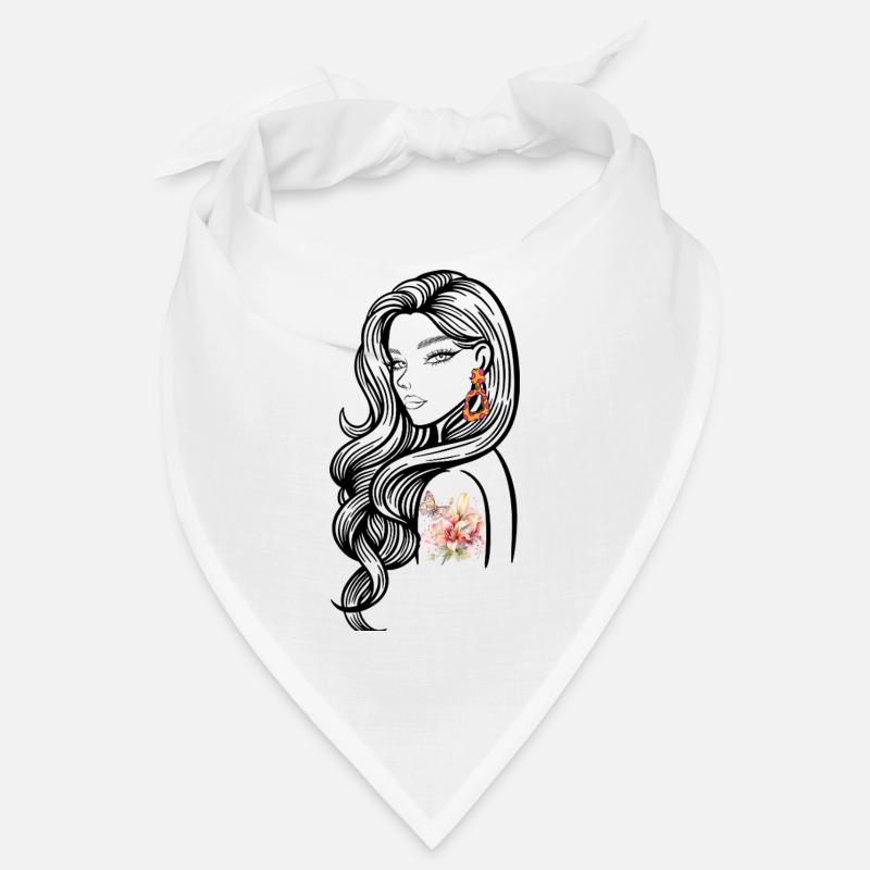Explodiertes Tattoo Blumendesign Bandana