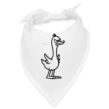 Wütende Gans - Bandana - Weiß - Vorne