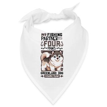 Angeln und Greyhound - Bandana - Weiß - Vorne