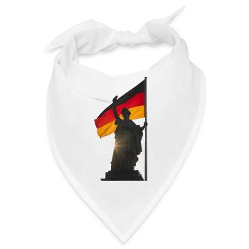 Freiheit trifft Flagge Deutschland, Germania - Bandana - Weiß - Vorne