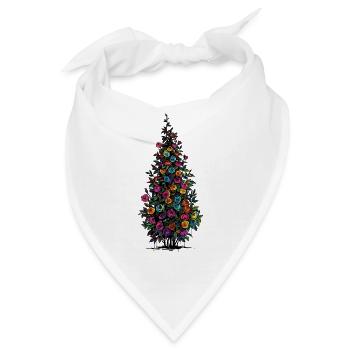 Blütenpyramide Regenbogenfarben - Bandana - Weiß - Vorne