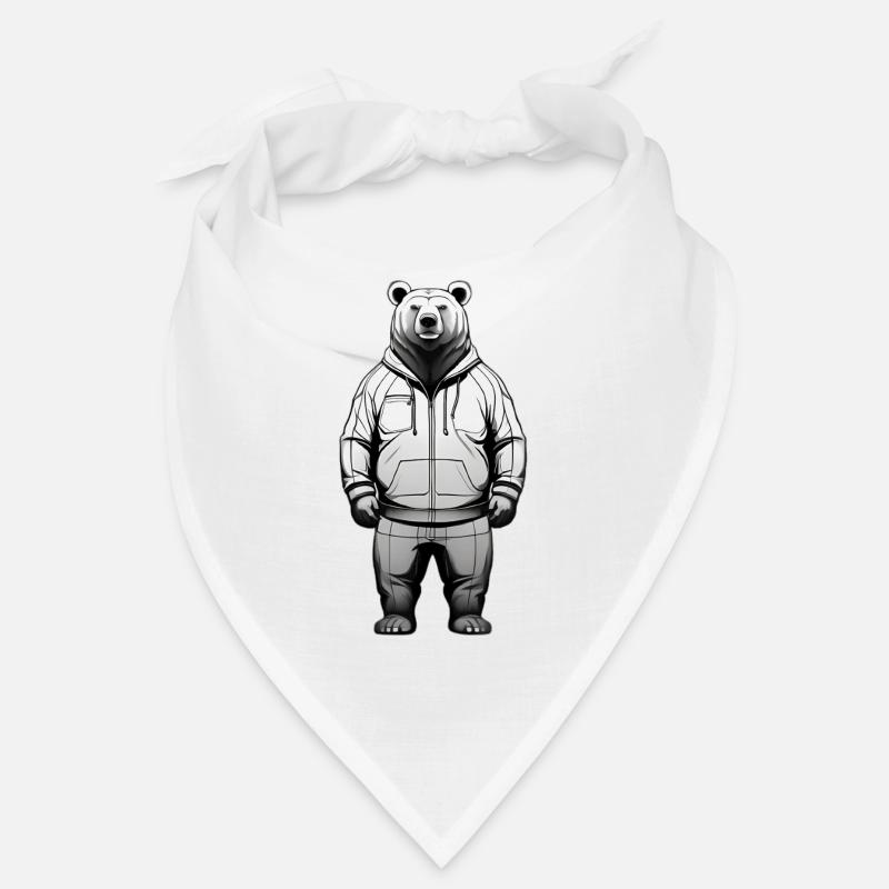 Graphique de sweat à capuche Ours Bandana