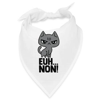 Mürrische Katze Lustige schlechte Laune Mürisches Mürrisches Mädchen - Bandana - Weiß - Vorne