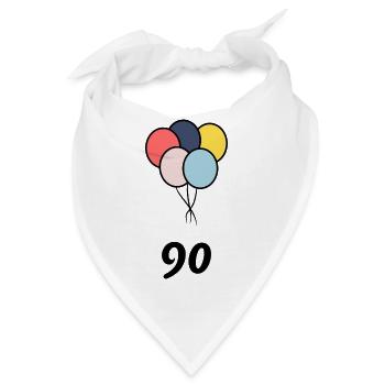 90. 90 JAHRE. 90-JÄHRIGES JUBILÄUM. 90-JÄHRIGES JUBILÄUM. - Bandana - Weiß - Vorne