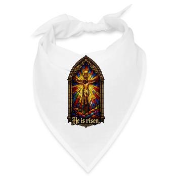 Auferstehung He is Risen Ostern Jesus - Bandana - Weiß - Vorne