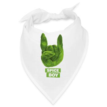 Spiceboy - Basilikum - Devil Horns - Rock ’n’ Roll - Bandana - Weiß - Vorne