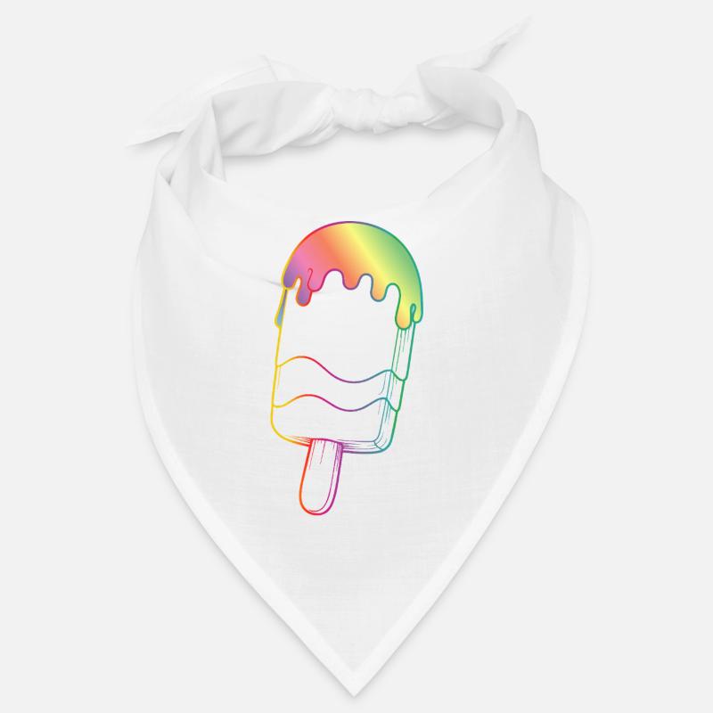 Regenbogen Eis Outline Neon Style  Bandana