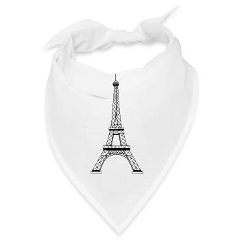 Eiffelturm - Bandana - Weiß - Vorne
