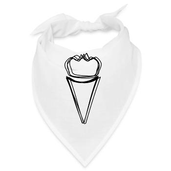 Schultüte handgezeichnet - Bandana - Weiß - Vorne