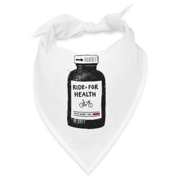 Ride for health - Bandana - Weiß - Vorne