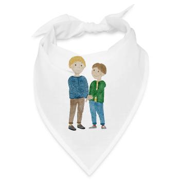 Kinderszene beste Freunde - Bandana - Weiß - Vorne