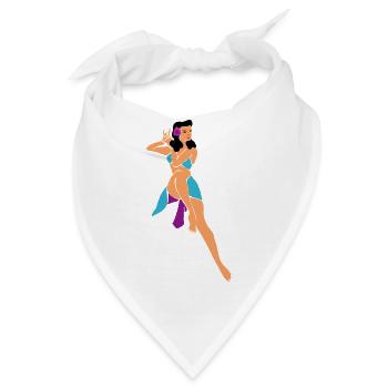 Pin up beach girl 1950's - Bandana - Weiß - Vorne