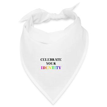 Celebrate your identity Geschenkidee queer LGBTQ+ - Bandana - Weiß - Vorne
