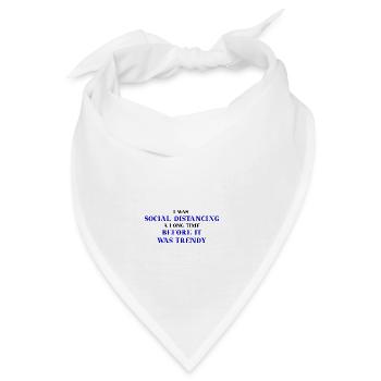 Social Distancing lustige Geschenkidee Corona - Bandana - Weiß - Vorne