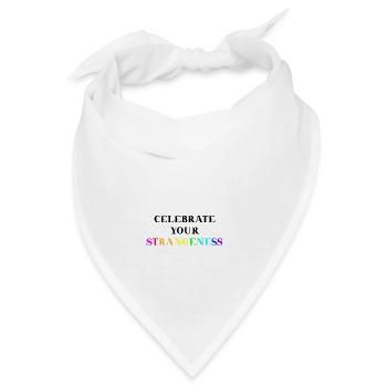 Celebrate your strangeness Geschenkidee LGBTQ+ - Bandana - Weiß - Vorne
