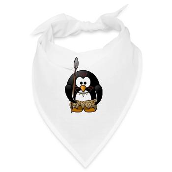 Ureinwohner Pinguin in der Steinzeit - Bandana - Weiß - Vorne