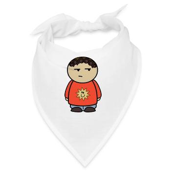 Verdächtigte Comic Figur - Geschenkidee - Bandana - Weiß - Vorne