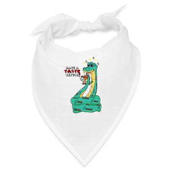 Haben Sie einen Geschmack Schlange Frosch Vintage Gummischlauch Karikatur - Bandana - Weiß - Vorne