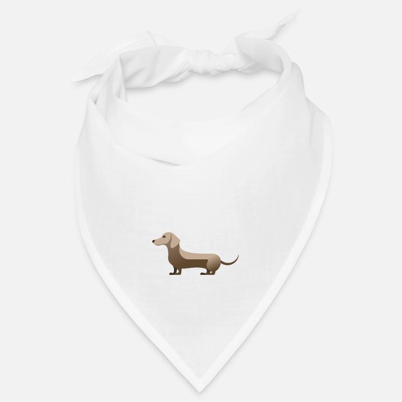 Kleiner süßer Dackel hellgrau greige Bandana