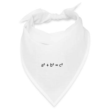 Mathe Satz des Pythagoras Geschenkidee Formel - Bandana - Weiß - Vorne