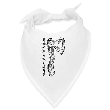 Asche Sketch Waffe Viking Barbarians - Bandana - Weiß - Vorne