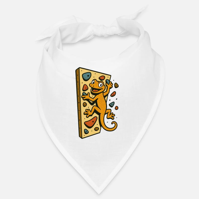 Bouldern Gecko Echse Klettern Retro Geschenk Bandana